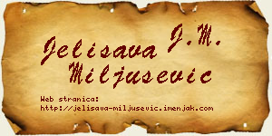 Jelisava Miljušević vizit kartica